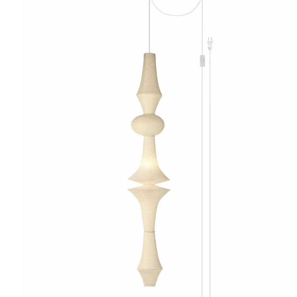 Washi Paper E Pendant Swag Light