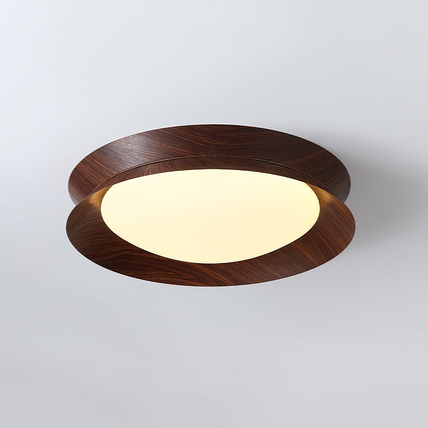 Wood Grain Round Ceiling Light