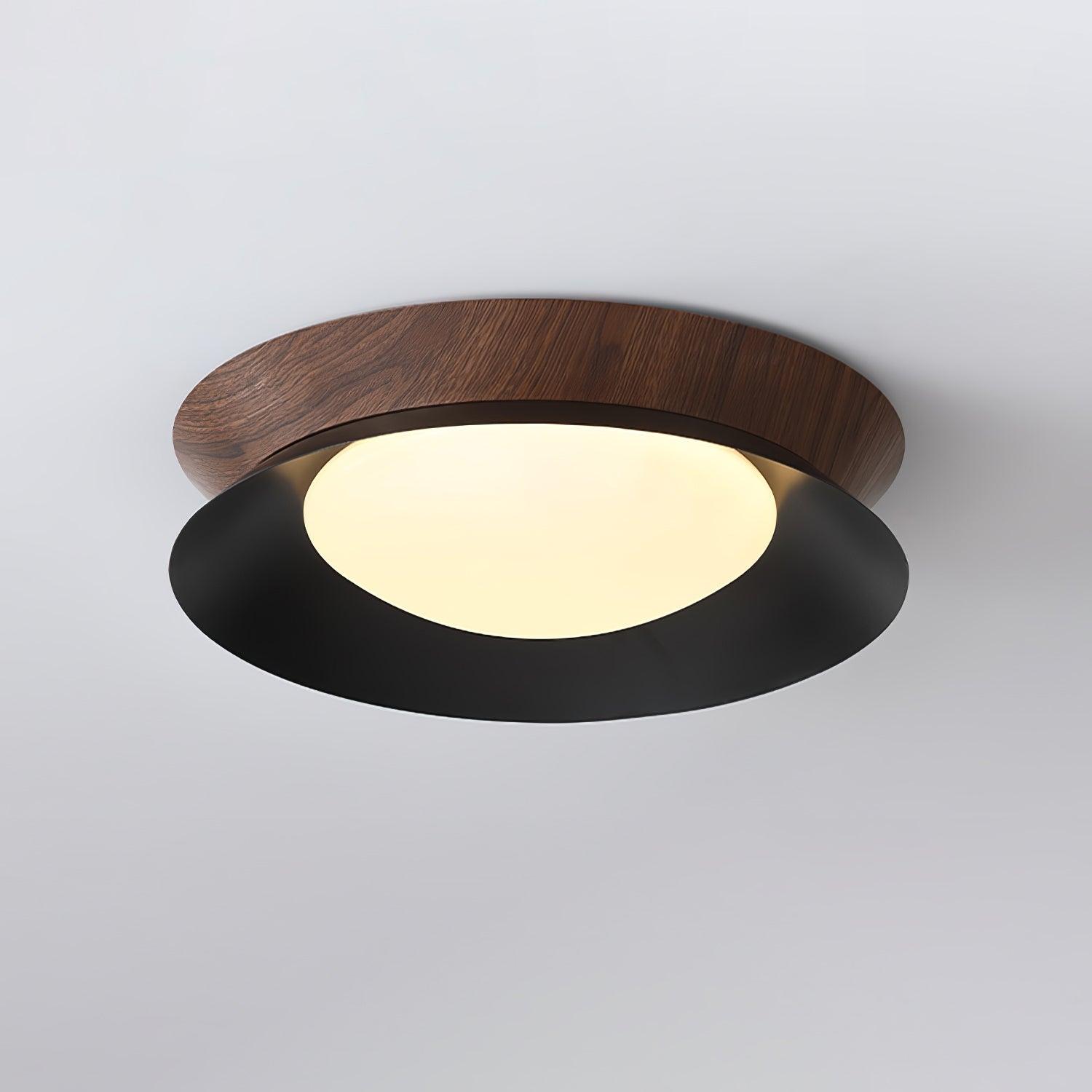 Wood Grain Round Ceiling Light