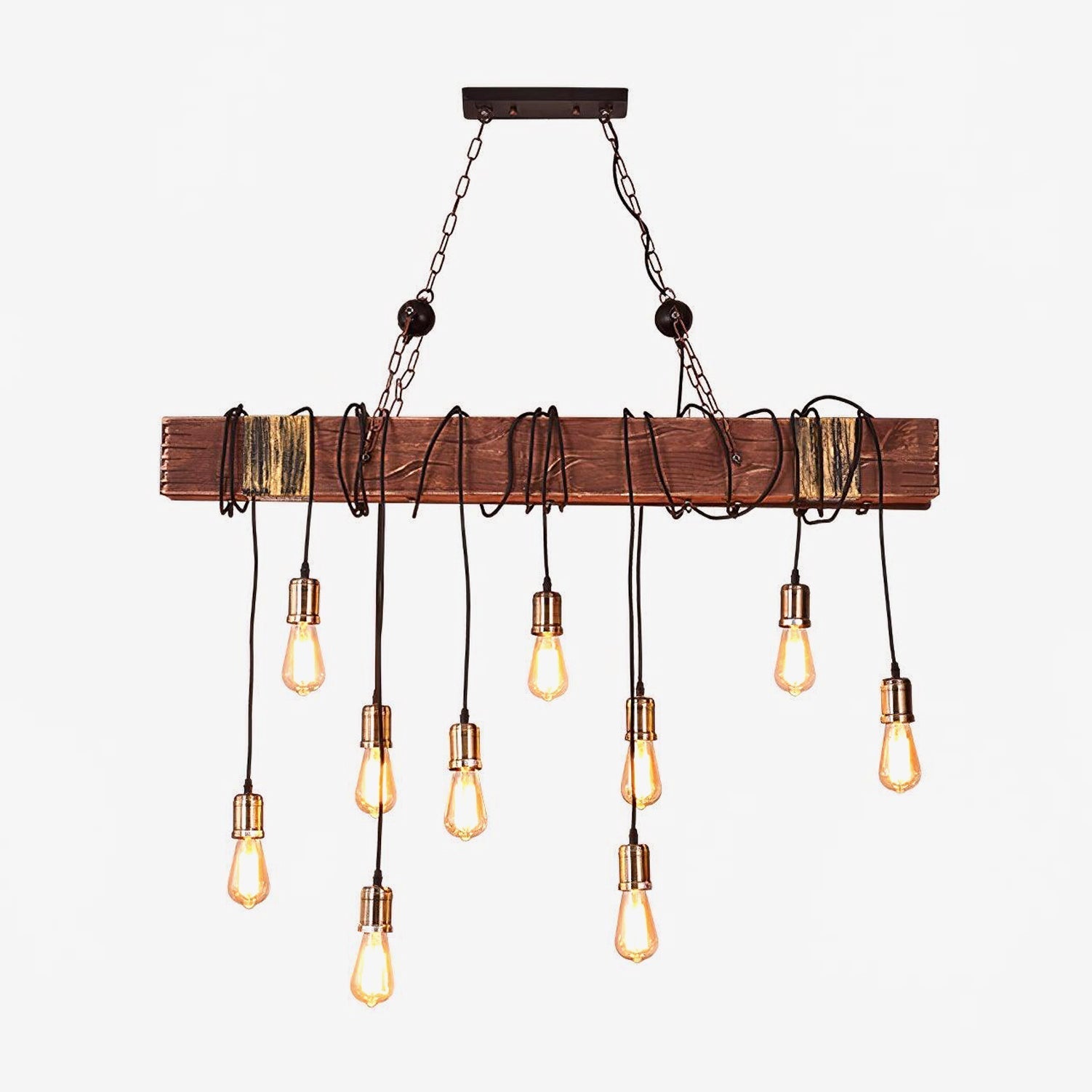 Wood Hanging Multi Chandelier