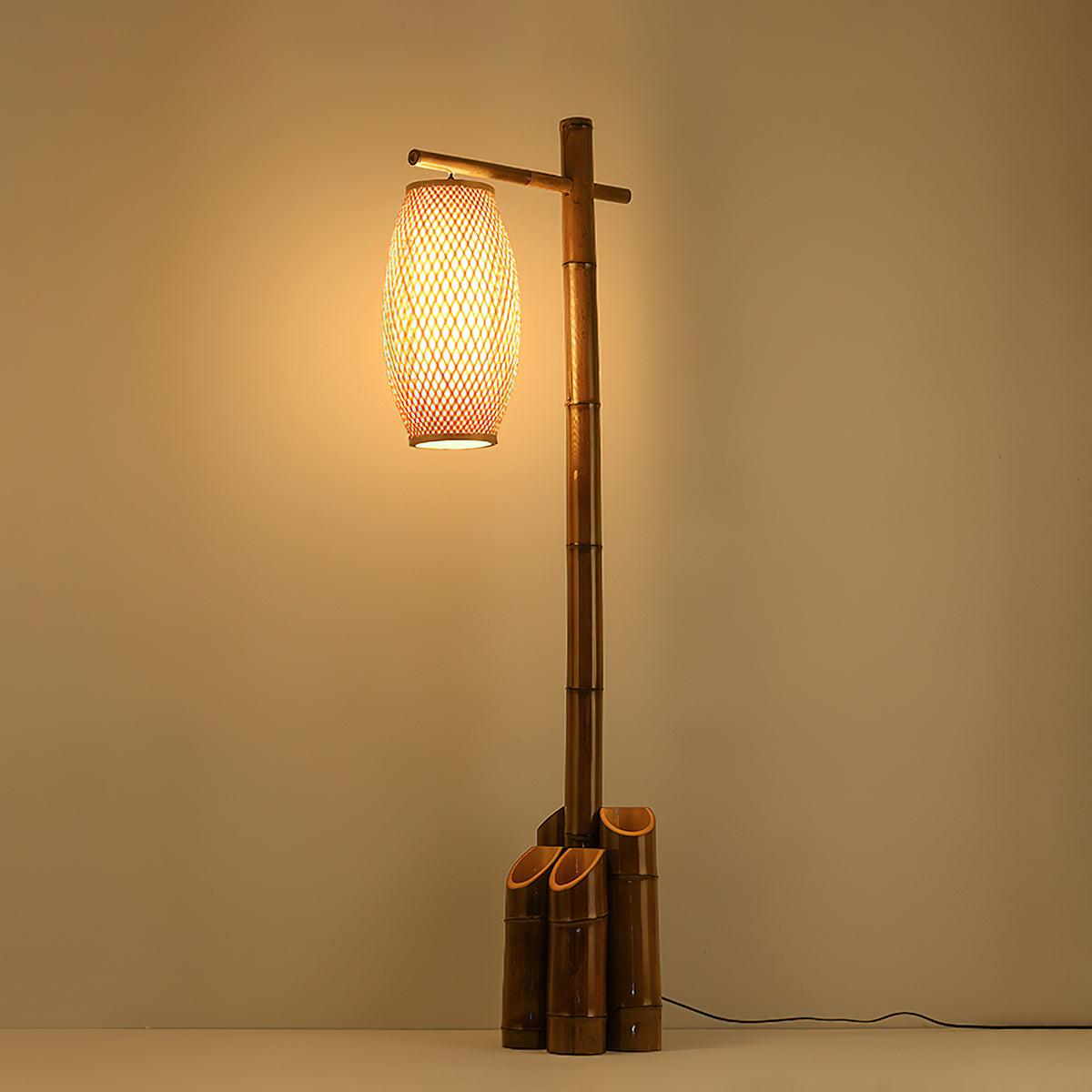 Zen Bamboo Tube Floor Lamp