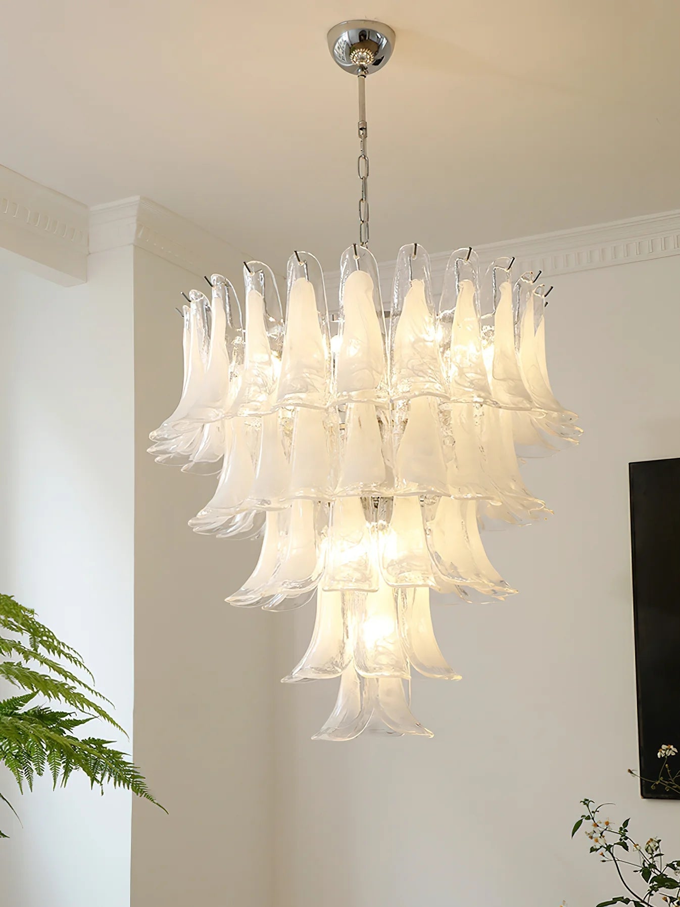 Murano Glass Petals Chandelier