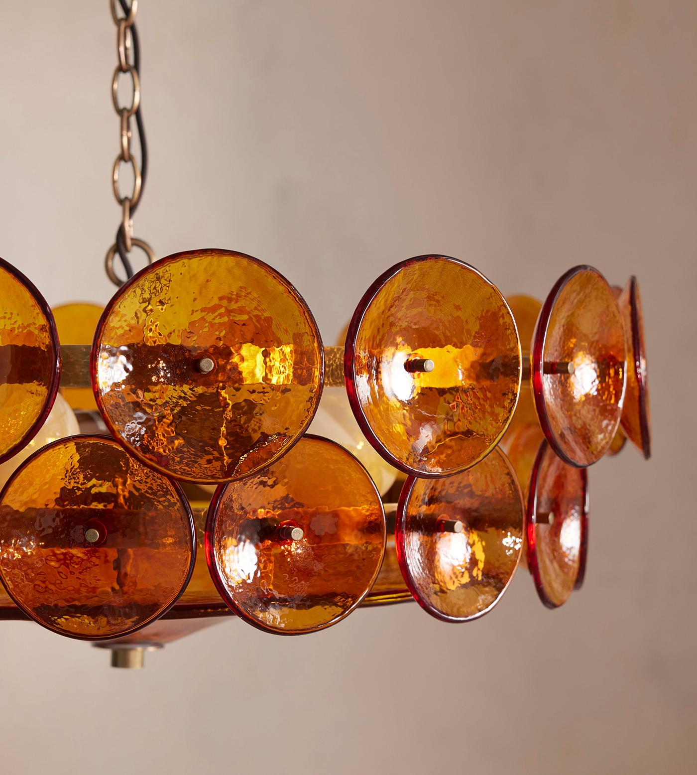 Solaris Disc Murano Chandelier